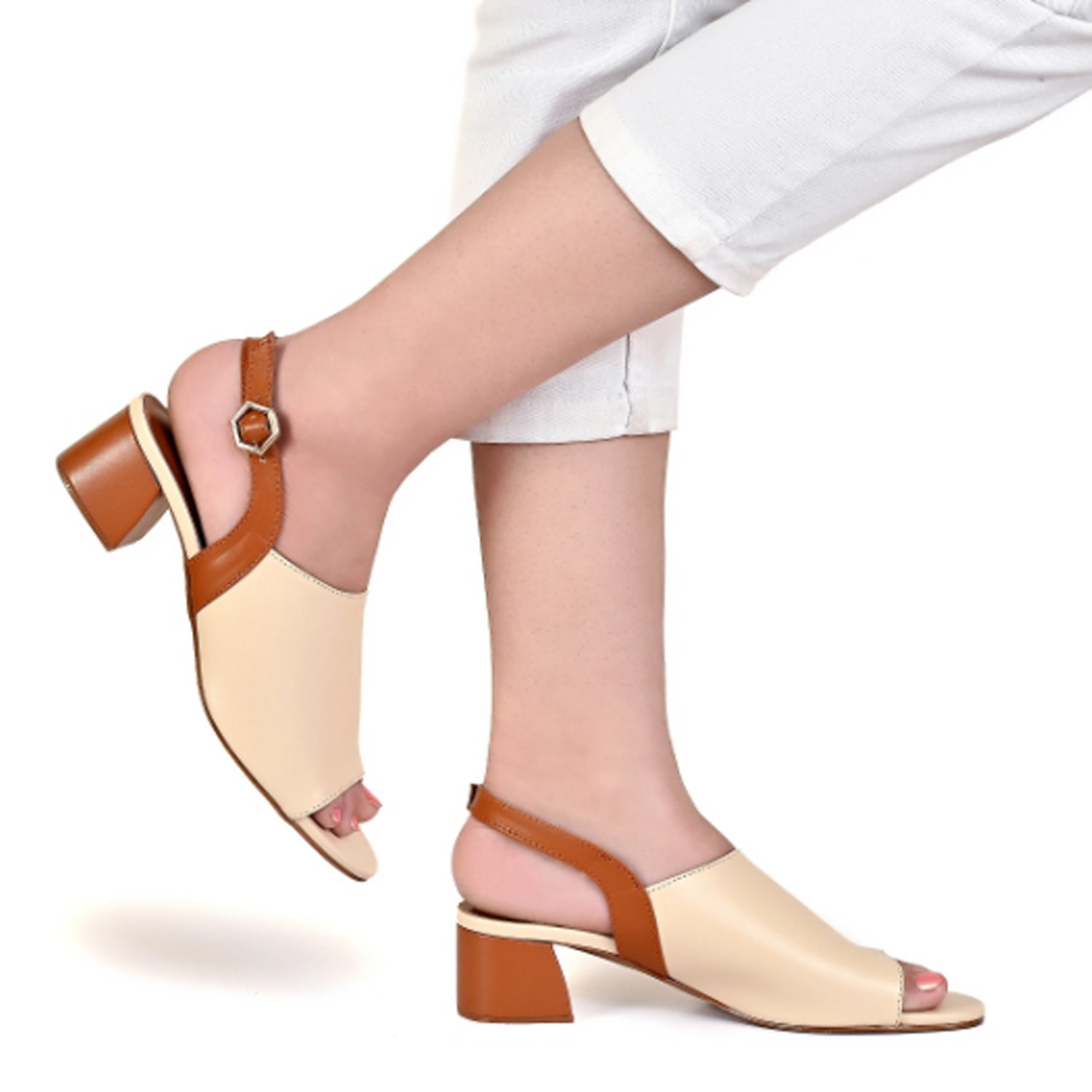 JINNY HEEL SANDAL | FAWN - Image 2