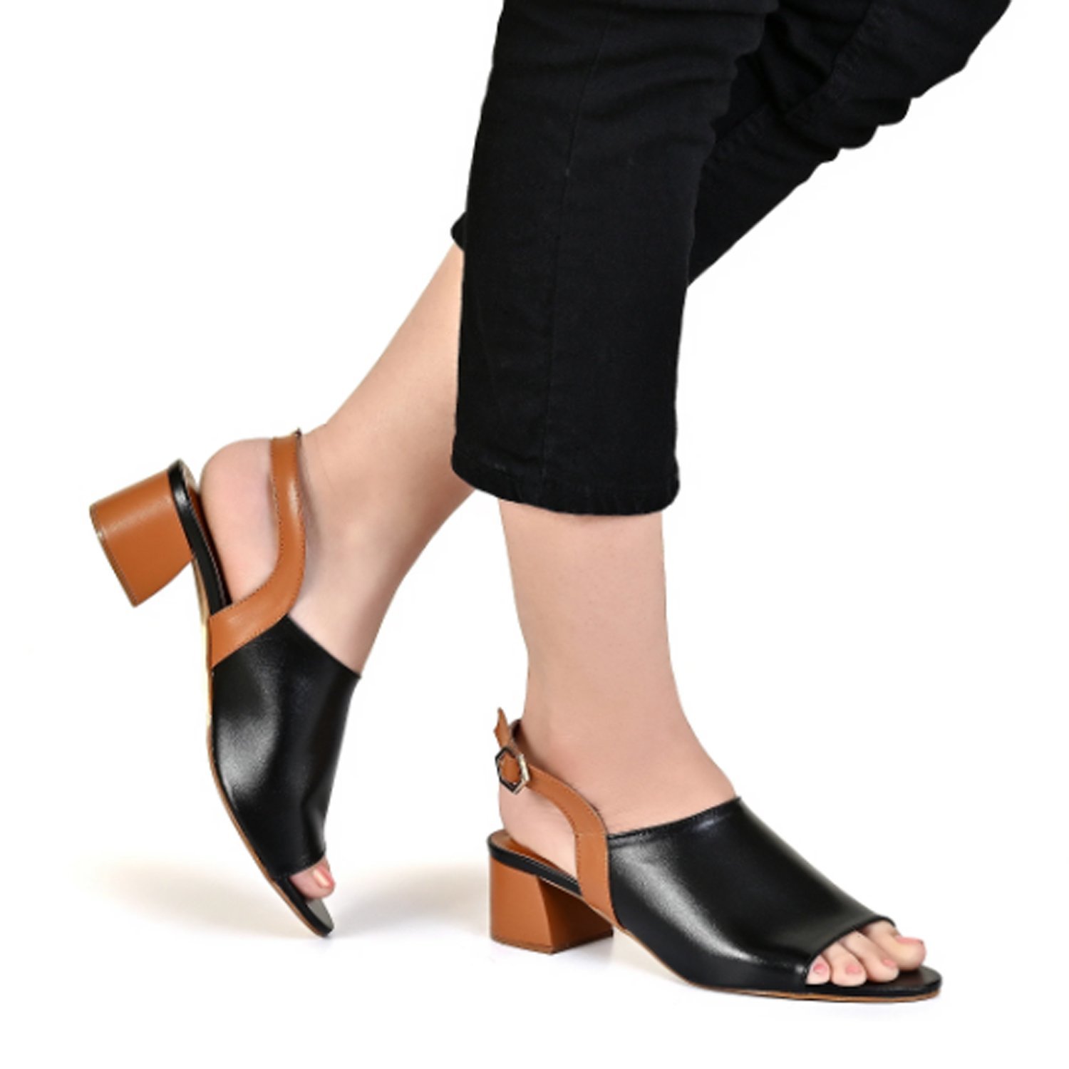 JINNY HEEL SANDAL | BLACK