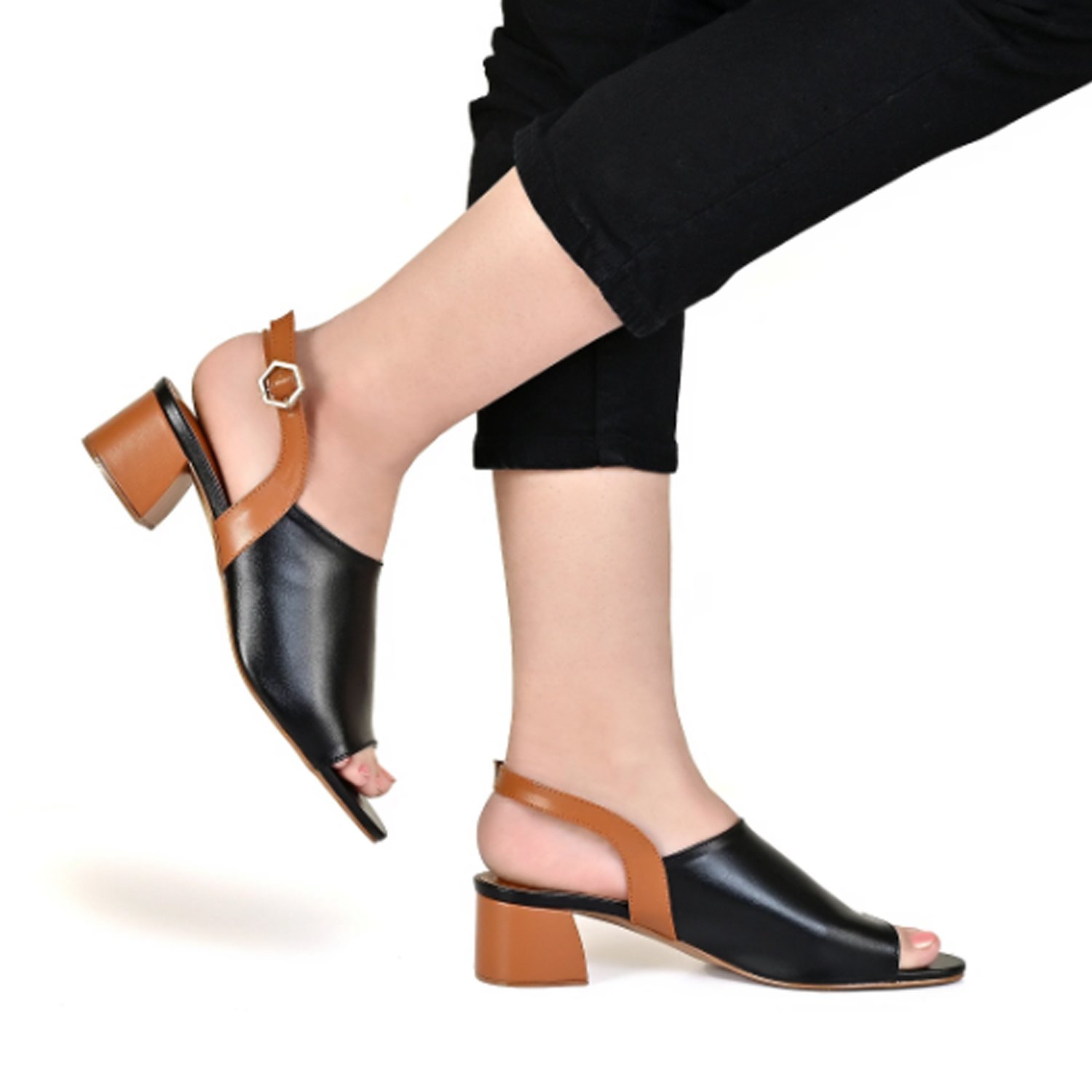 JINNY HEEL SANDAL | BLACK - Image 2