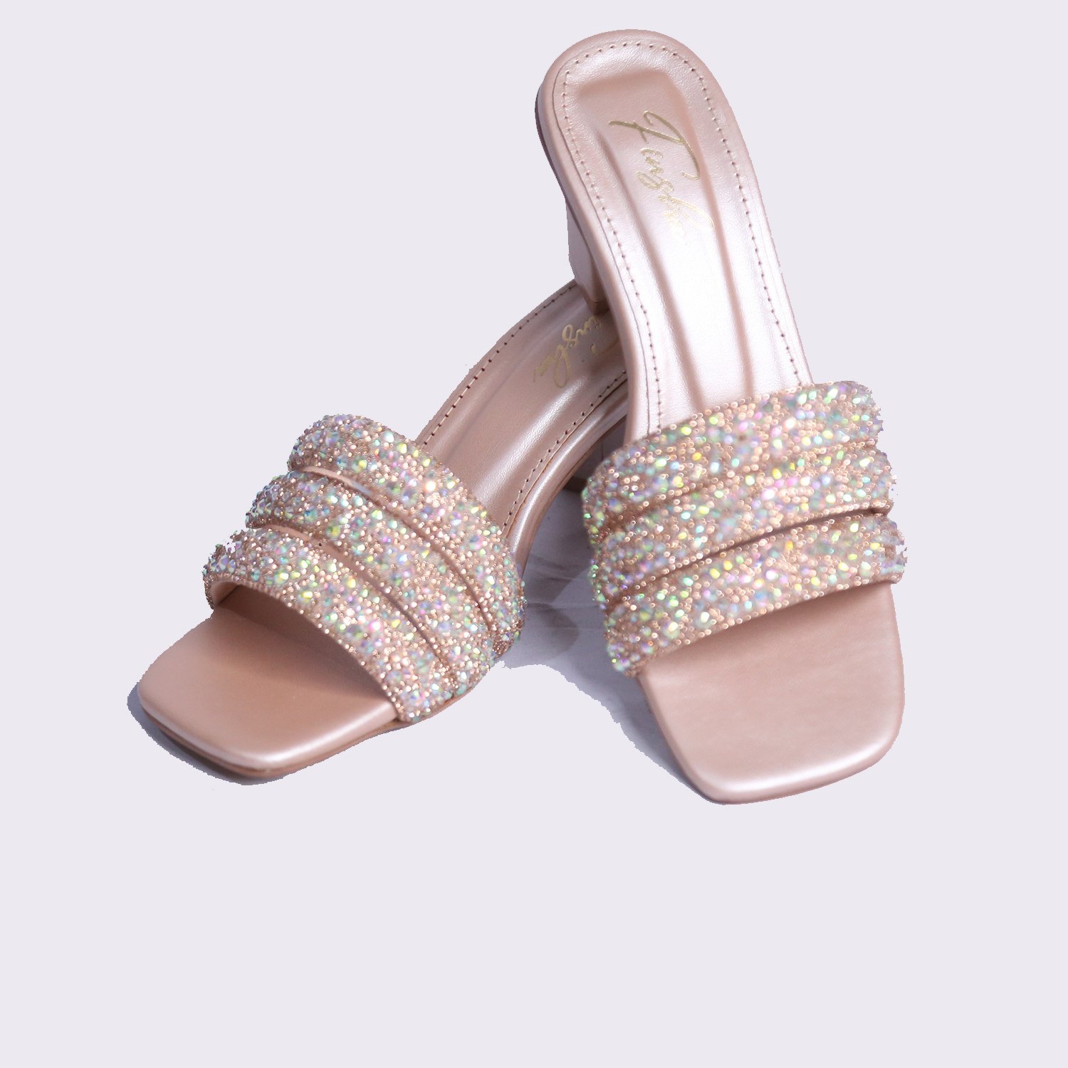 LINA HEEL SANDAL | ROSE GOLD - Image 5