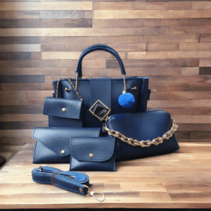 Fashion House 5 PCs Bag Blue Color