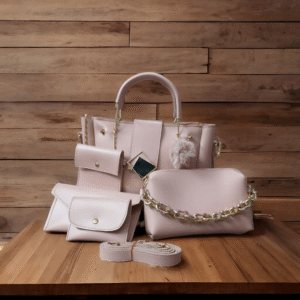 Fashion House 5 PCs Bag Peach Color