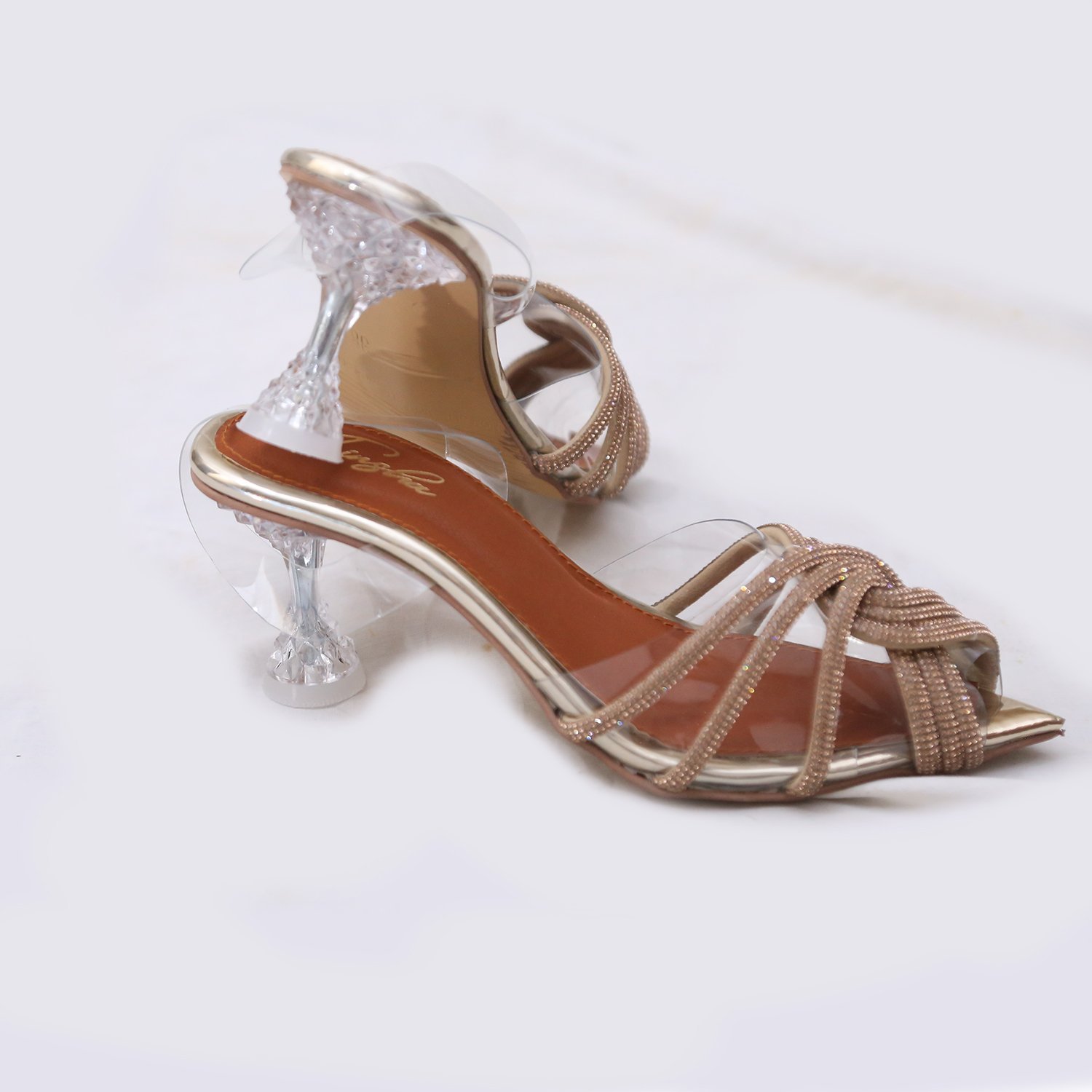 VICTORIA HEEL SANDAL | GOLDEN - Image 2
