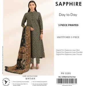 Sapphire Printed Lawn ZA-19