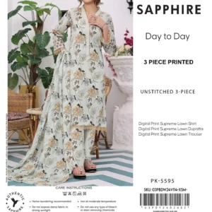 Sapphire Printed Lawn ZA-18