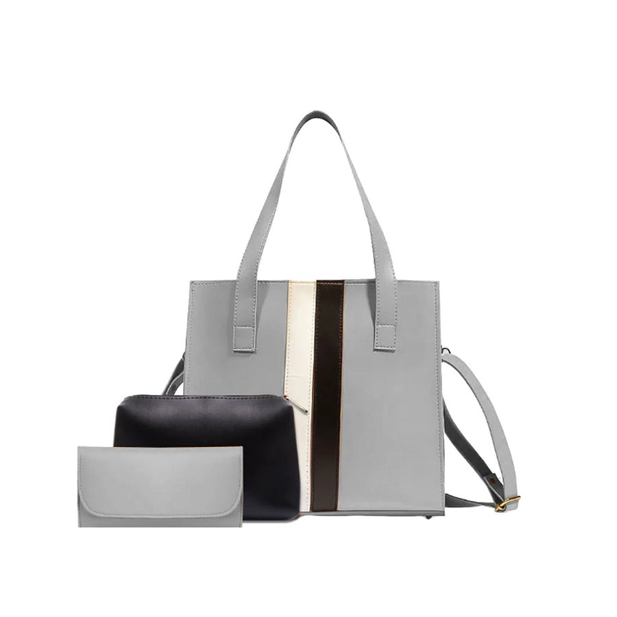 Victoria Tote Bag 3 PCs Grey Color