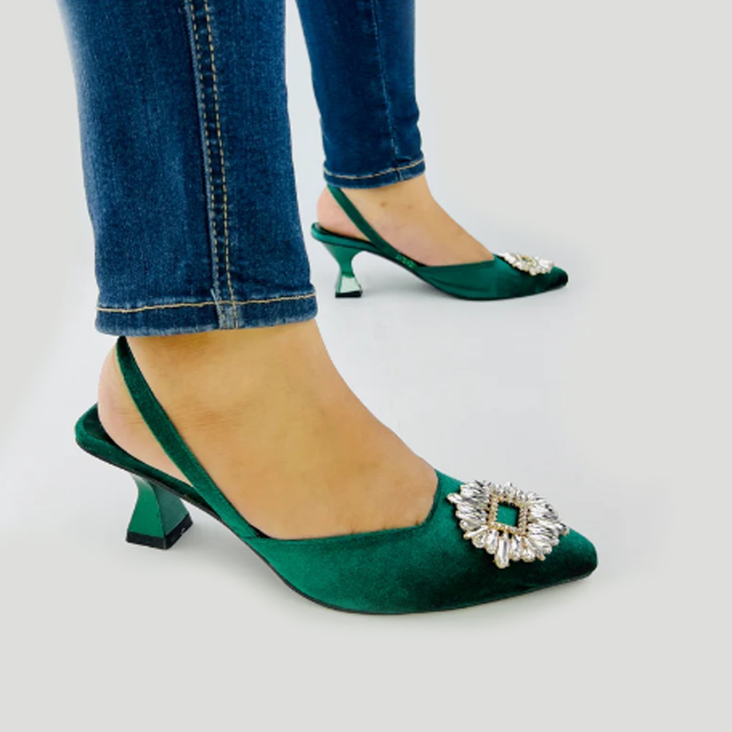 DAISY HEEL SANDAL | ZINC - Image 3