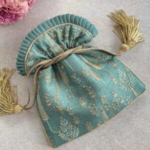Arbre Silk Potli bag Blue Love