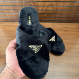 Prada Fur Slides