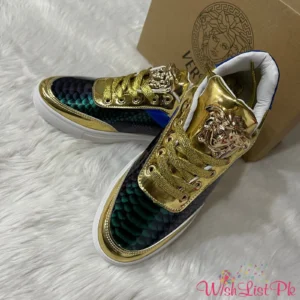 Versace Blue Gold Shoes