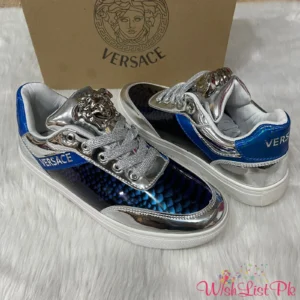 Versace Blue Silver Shoes