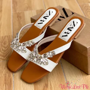 Zara Rhinestones Slippers