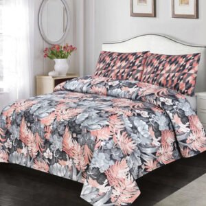 3 Pcs Cotton Bedsheet-Blur (Premium)