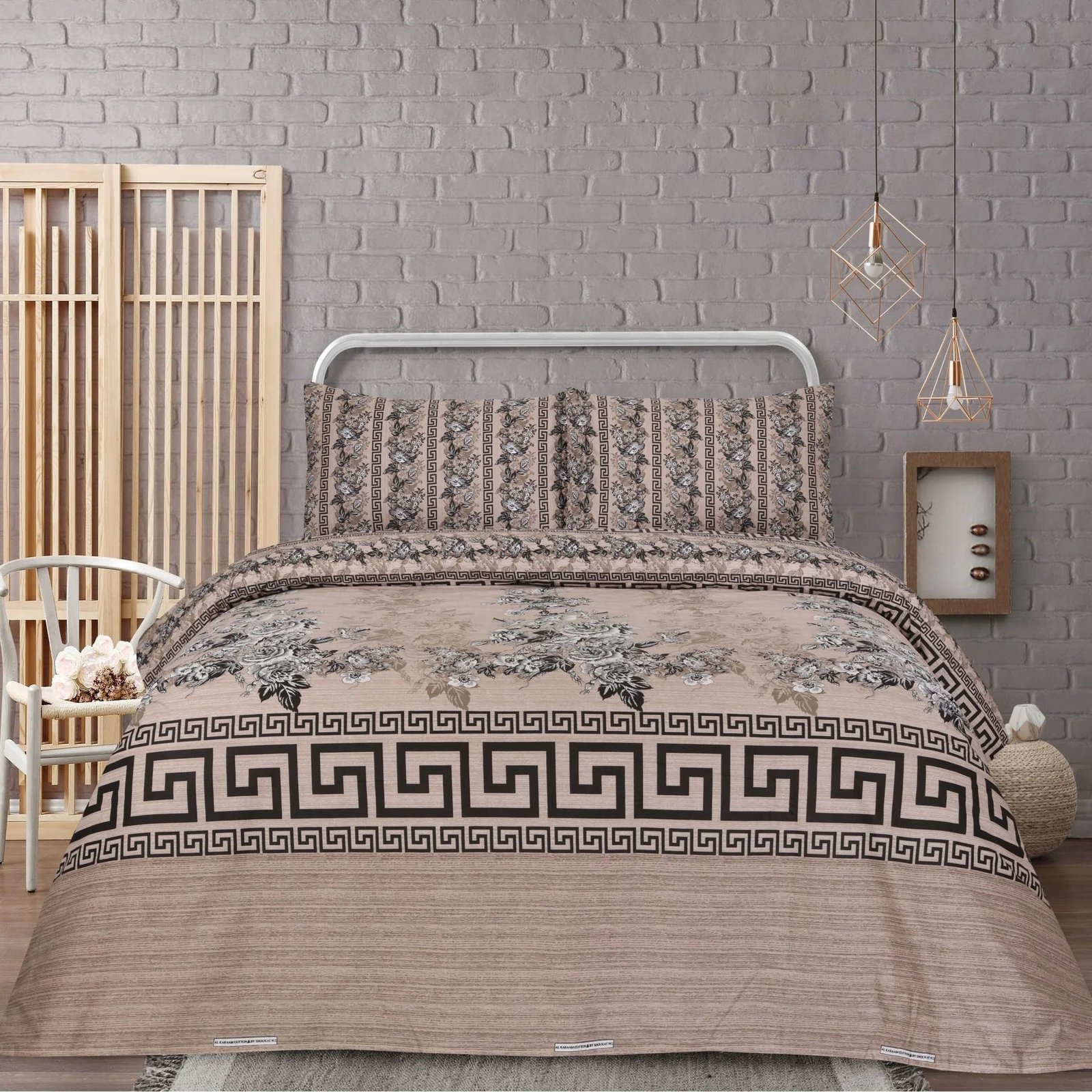 3 Pcs Cotton Bedsheet-Scompic (Premium)