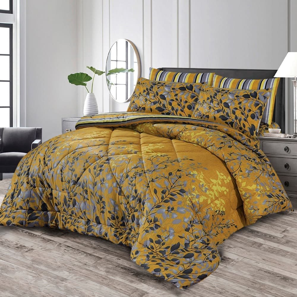 Double Bed 6 pc Winter Razai Set (Heavy Filling) RZ-13