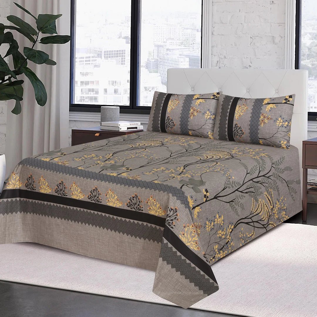 3 Pcs Bedsheet B-1003-CMNT