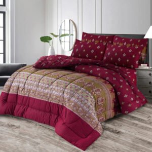 Double Bed 6 pc Winter Razai Set (Heavy Filling) RZ-98