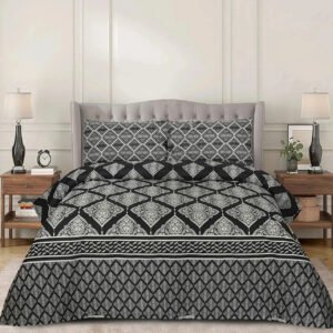 3 Pcs Cotton Bedsheet- 1235 (Premium)