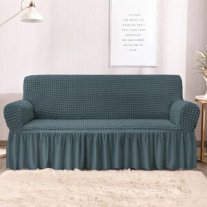 RUFFELED SUR SUCKER TURKISH SOFA COVER - Grey
