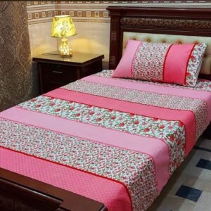 Single Bedsheet-01 Pink Bar
