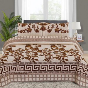 3 Pcs Cotton Bedsheet-Skiny (Premium)