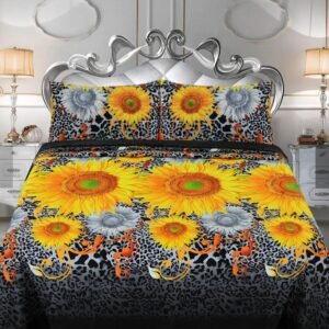 3 Pcs Cotton Bedsheet-Flower (Premium)