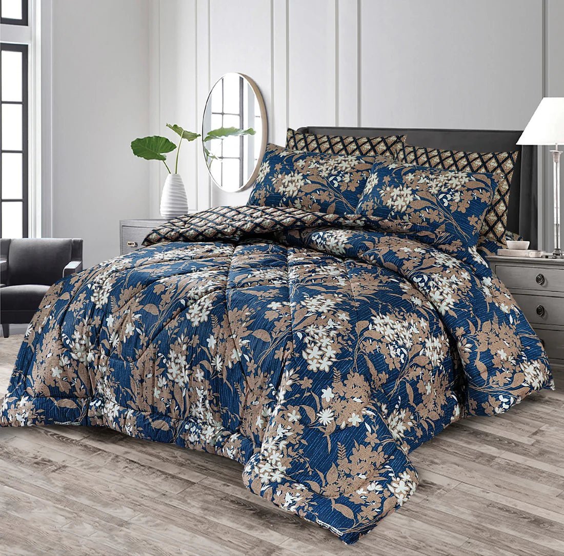Double Bed 6 pc Winter Razai Set (Heavy Filling) RZ-05