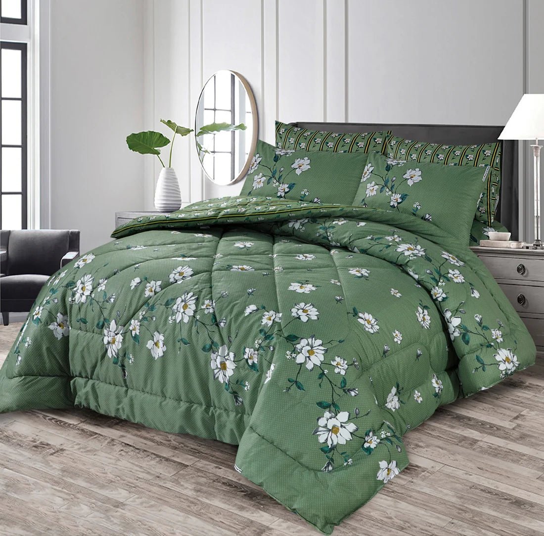 Double Bed 6 pc Winter Razai Set (Heavy Filling) RZ-26