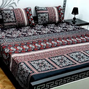 3 Pcs Cotton Sateen Bedsheet-12110