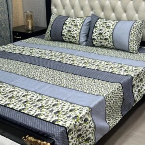 3 Pcs Cotton Bedsheet- XARA 7655-3310 (Premium)