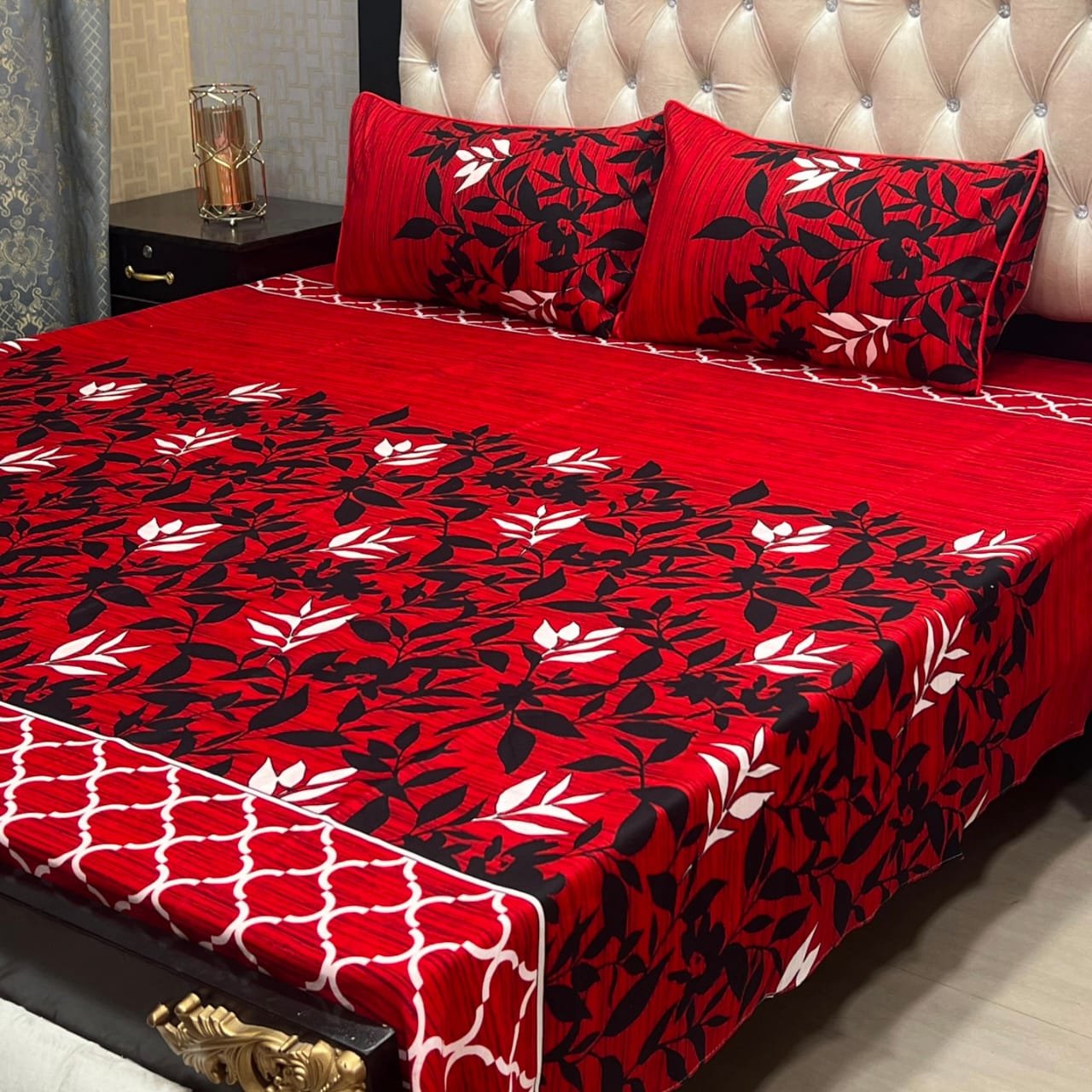 3 Pcs Cotton Bedsheet- XARA 7655-3311 (Premium)