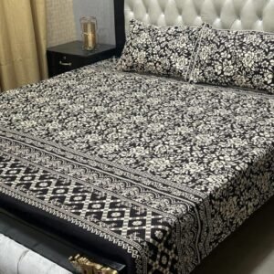 3 Pcs Cotton Bedsheet- XARA 7655-3319 (Premium)