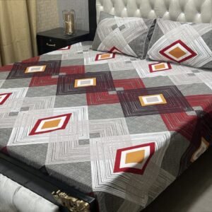 3 Pcs Cotton Bedsheet- XARA 7655-3330 (Premium)