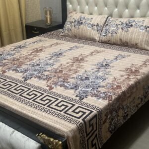 3 Pcs Cotton Bedsheet- XARA 7655-3337 (Premium)