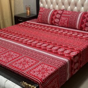 3 Pcs Cotton Bedsheet- XARA 7655-3341 (Premium)
