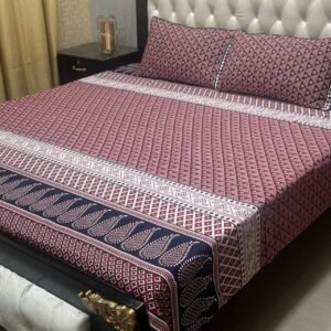 3 Pcs Cotton Bedsheet- XARA 7655-3342 (Premium)