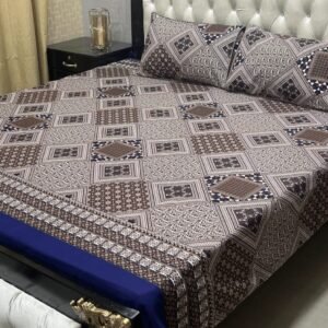 3 Pcs Cotton Bedsheet- XARA 7655-3343 (Premium)