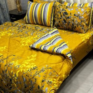 Double Bed 6 pc Winter Razai Set (Heavy Filling) RZ-90