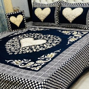 Velvet Bridal Bedsheet Set-4 Pcs 17