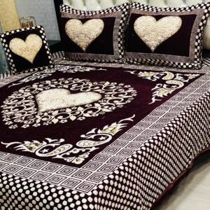 Velvet Bridal Bedsheet Set-4 Pcs 18