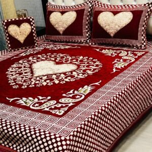 Velvet Bridal Bedsheet Set-4 Pcs 19