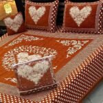 Velvet Bridal Bedsheet Set-4 Pcs 23