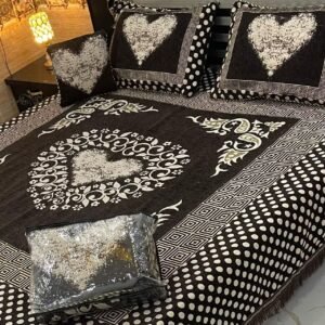 Velvet Bridal Bedsheet Set-4 Pcs 26