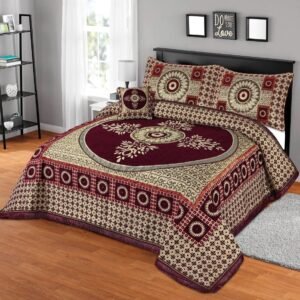 Velvet Bridal Bedsheet Set-4 Pcs 27