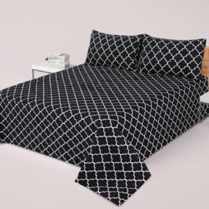 3 Pcs Cotton Bedsheet-1237 (Premium)